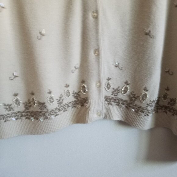 Paul Harris Design Embroidery Beaded Cardigan Large - Picture 8 of 15